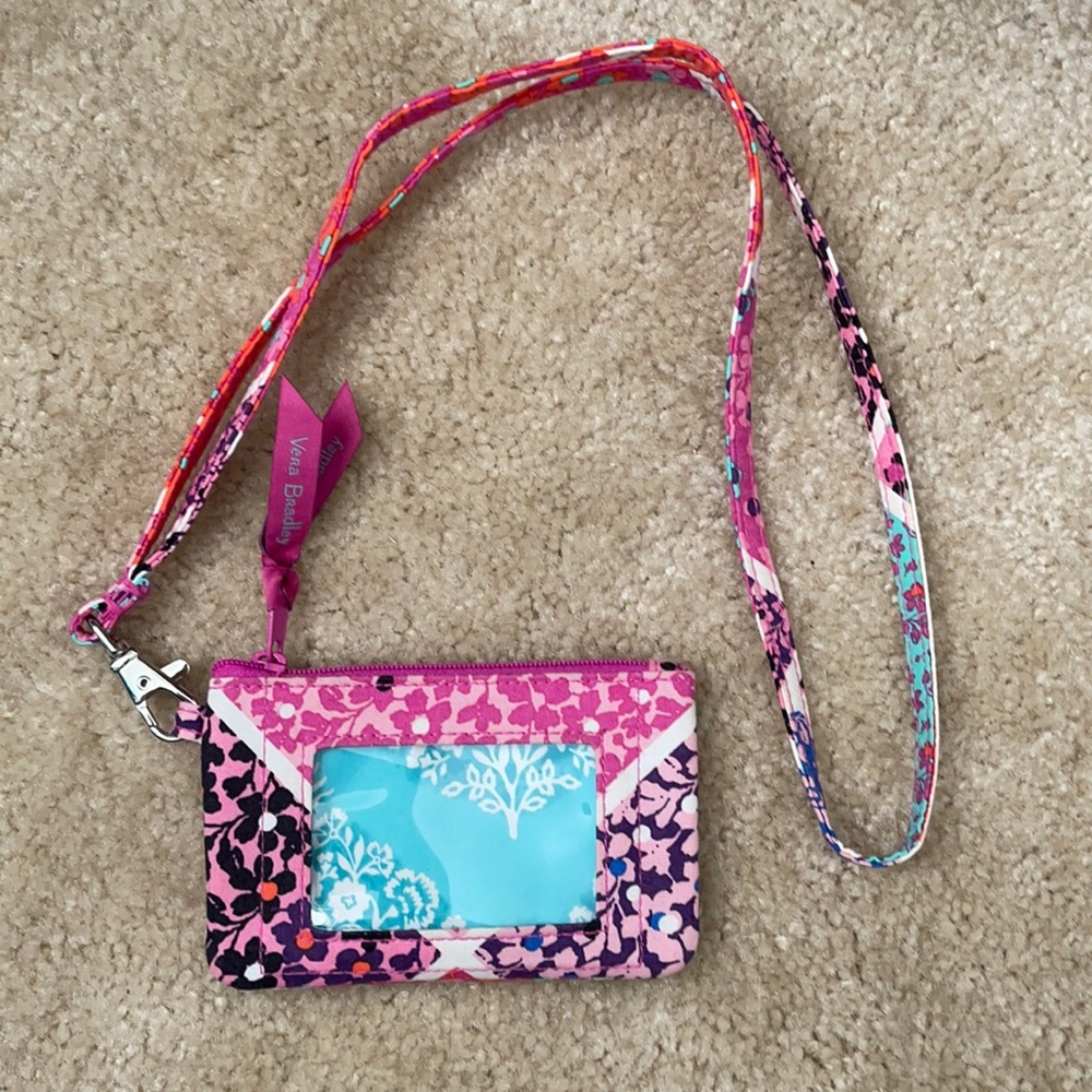 Vera Bradley ID zip pouch and lanyard